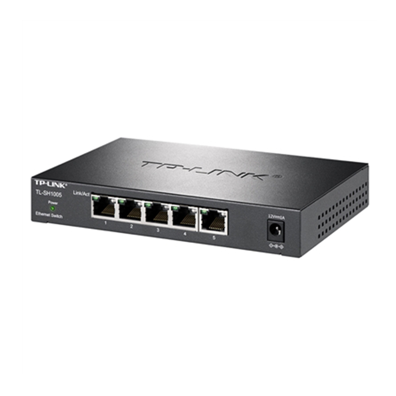 TP-LINK TL-SH1005 5口2.5G以太网交换机模块免配置NAS网络服务器电脑高速RJ45网口分线器数据共享存储钢壳